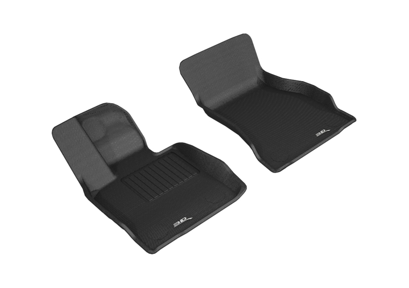 BMW 6 Series Gran Turismo Floor Mats - Front - 3D MAXpider - Kagu, Carbon Fiber Embossed Pattern - Black - `18-`19